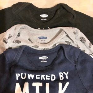 Lot of 3 Old Navy one piece for 6-12 months baby.